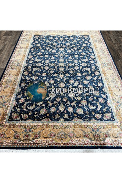 Иранский ковер Qum 448 Синий